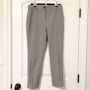 RW&CO Black and White Check Suit Pants Cropped with Cuffs Size 6